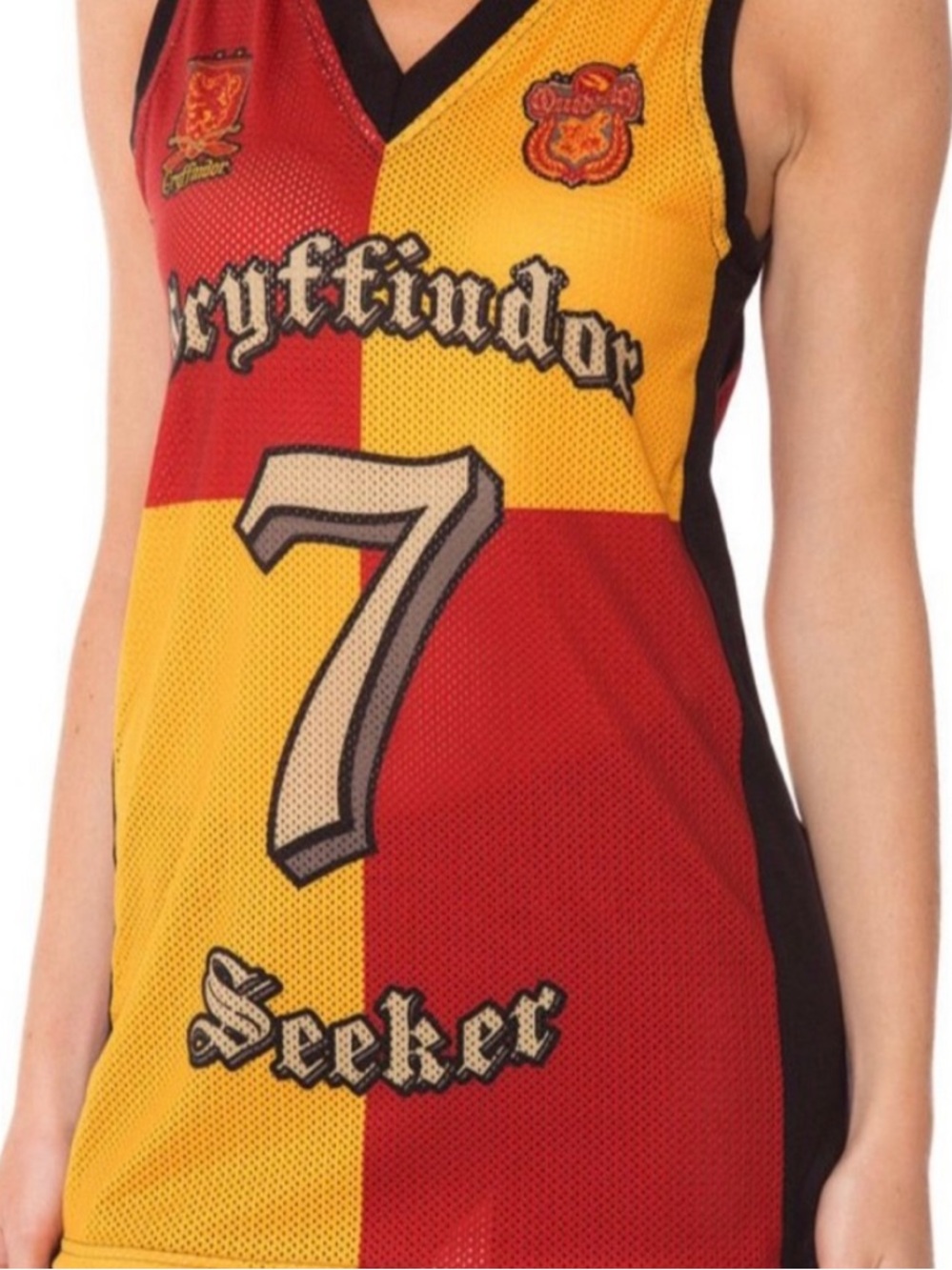 Blackmilk Gryffindor Seeker Shooter Mesh Tank - Red & Gold